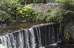 The river Ludd dam for the mill wheel.